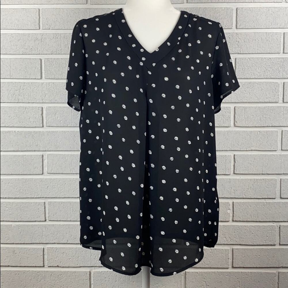Verse Women's Black & White Polka Dot NWT Maternity Top Size Medium